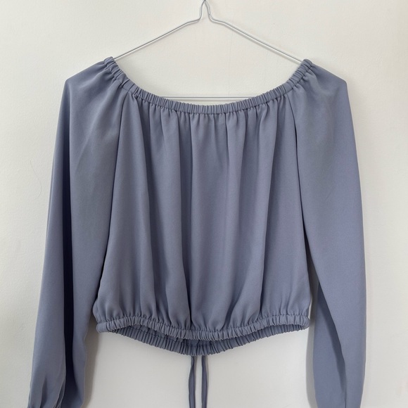 Wilfred 🦋 Eleanora Off-Shoulder Crepe Longsleeve Blouse - Picture 5 of 7